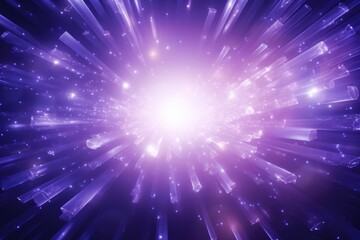 Naklejka premium Vibrant Cosmic Explosion with Bright Light Rays in Space