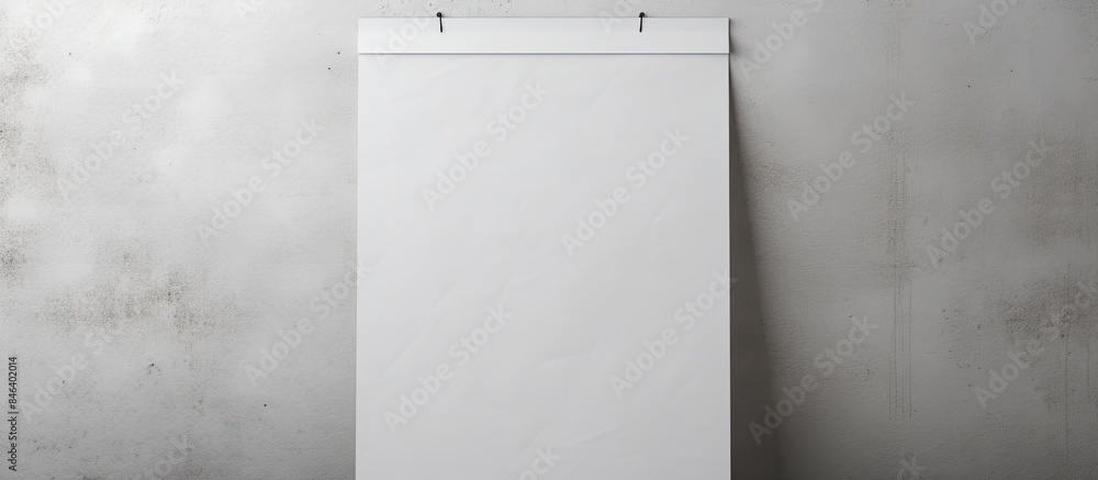 Poster a realistic mock up of a poster on crinkled white paper placed against a gray background providing a