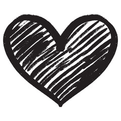 Doodle sketch style of heart cartoon hand drawn illustration for concept design.