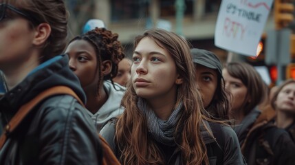 An awareness people rally with informative posters and speakers.