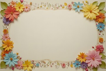 Fototapeta premium Several different shapes of stationery using floral patterns