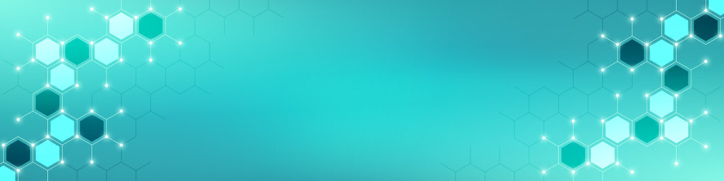 Abstract geometric background with hexagons shape pattern for banner or website header template