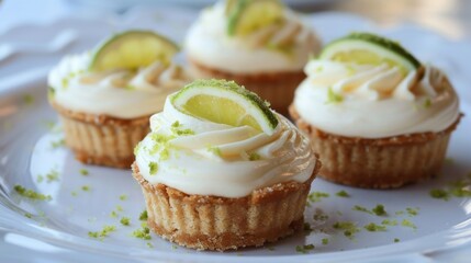 Mini Key Lime Pies. Key Lime Cupcakes with Creamy Frosting