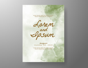 Wedding invitation with abstract watercolor background