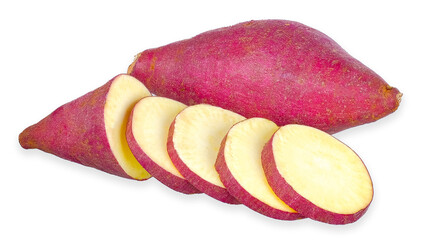 Sweet potato isolated on the white background
