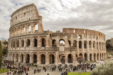 Obraz premium Colosseum in Rome. Italian classic architecture landmark. Travel destination. Italy