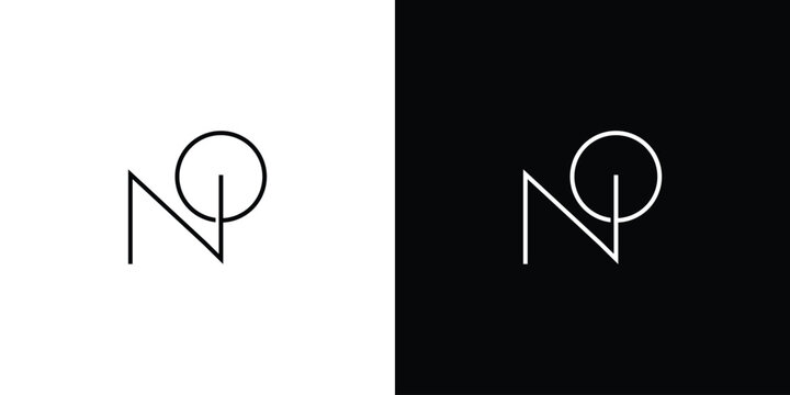 Modern and unique NO logo design