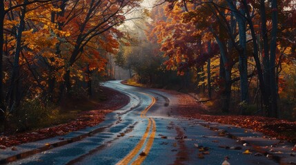 Obraz premium The bend in the road