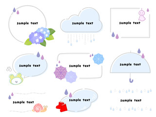 梅雨の見出しフレームセット