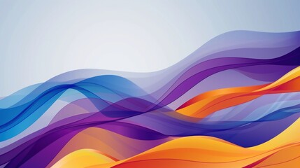 Fototapeta premium Modern Colorful Curved Background with Blue and Purple Waves