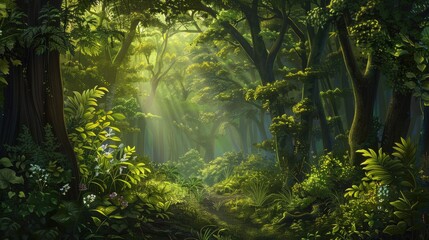 Beauty of an untouched forest