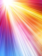 Obraz premium abstract colorful background with vibrant streaks light rays, speed motion shine glowing sun lights horizontal banner