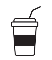 Coffee cup icon. takeaway coffee cup. Vector illustration.