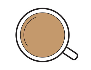Coffee cup icon on white background. Vector illustration.