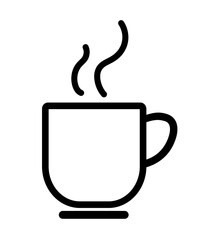 Coffee cup icon on white background. Vector illustration.