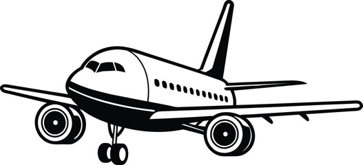 airplane illustration isolated on white background