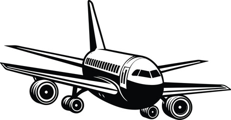 airplane illustration isolated on white background