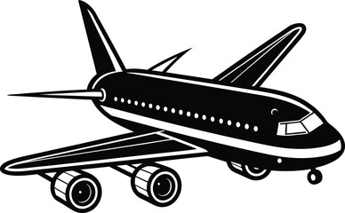 airplane illustration isolated on white background