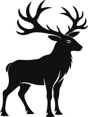 deer silhouette vector illustration