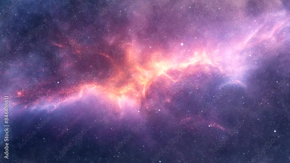 Wall mural colorful space abstract background animation, for presentation. looping time-lapse video background