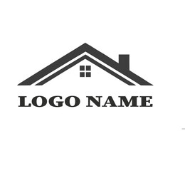 a silhouette of a real state business logo