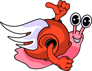 cute snail animal mascot