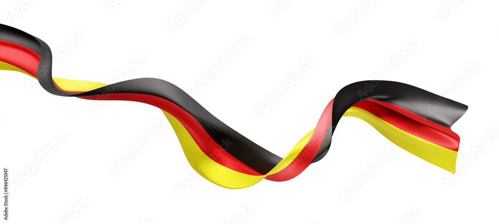 Wall mural germany flag isolated on transparency background 3d render