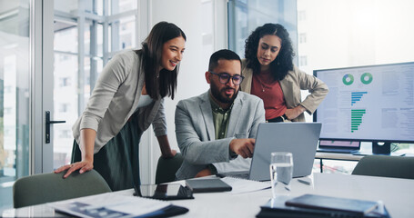 Teamwork, meeting and ideas for solution or decision for business, workplace or company. Group,...