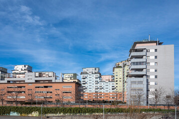Architettura. Unit&agrave; abitative in palazzi della periferia della citt&agrave; di Torino (Italia).