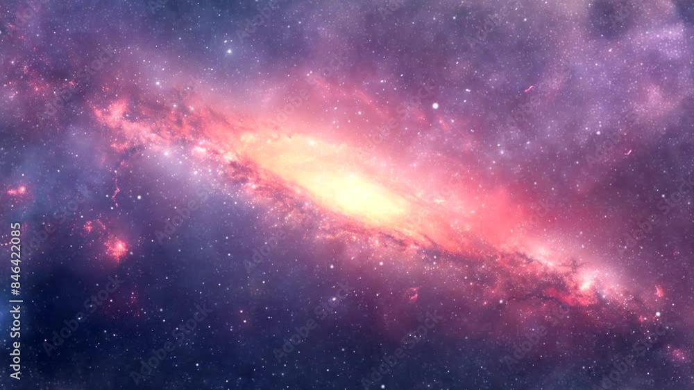 Wall mural milky way animation for presentation background and more. looping time-lapse animation background