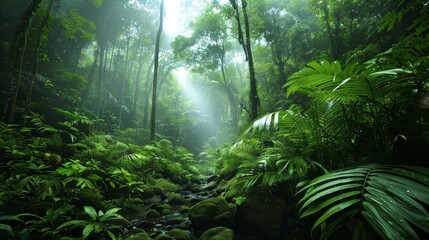 Fototapeta premium Lush and Wet Rainforest