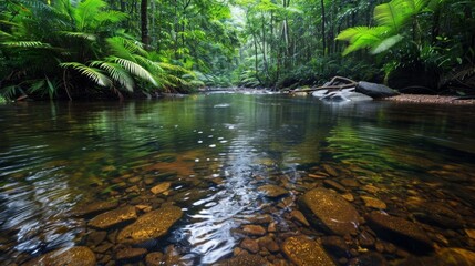 Obraz premium Lush and Wet Rainforest