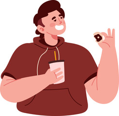 drink modern style cartoon character illustration