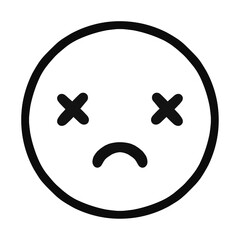 Fototapeta premium Knocked Out KO Emoticon Emotions Feelings Tired