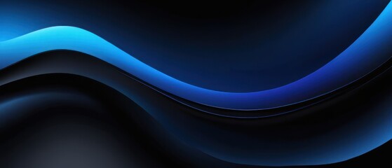 abstract blue black flowing background illustration