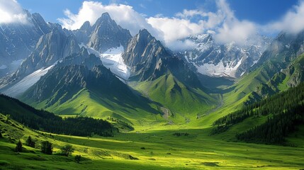 Fototapeta premium Mountainous Grasslands