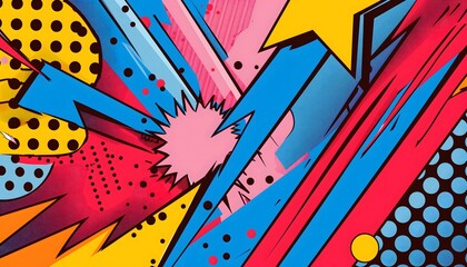 An illustration of an abstract comic-style background
