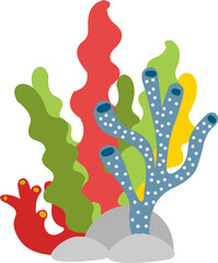 Coral And Seaweed Illustration