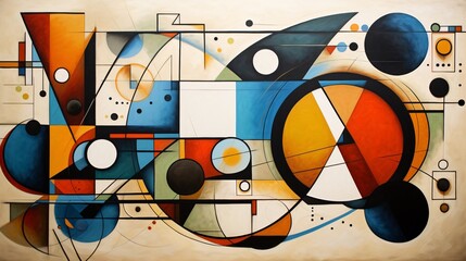 Geometric Symphony: Bold Abstract Shapes and Colors