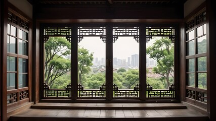 Genetative AI. The traditional Window,door,and fence. When life gets overwhelming, I simply gaze out my window and let the serenity of nature wash over me. 🌲🌊 #WindowEscape #NatureHeals"