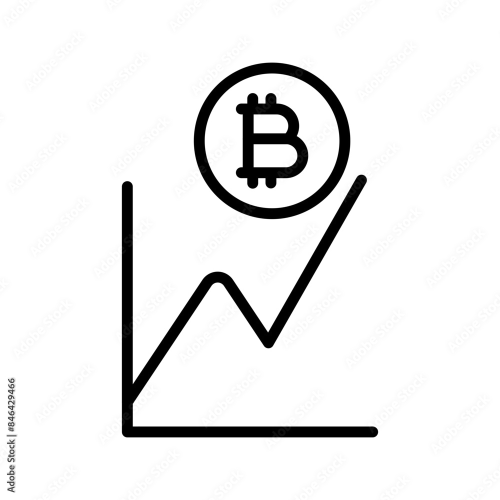 Aufkleber Bitcoin Evolution Icon Ideal for Cryptocurrency and Blockchain Themes