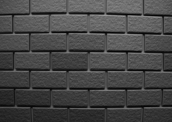 Straight Lines Of Tiles In Form Of Bricks On Wall Surface. Grayscale Stock Photo For Design Or Wallpapers 