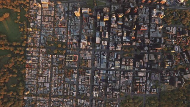 Top aerial view of Adelaide city in South Australia. Australia
