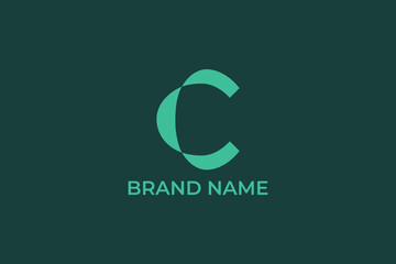 C letter 3d iconic modern logo, letter C fold logo, letter C finance company logo