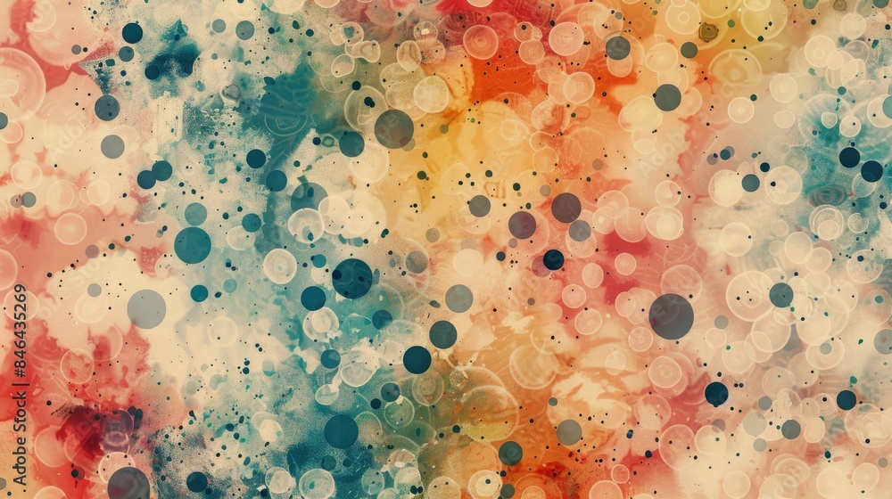 Aufkleber pattern of textured blotch dots with a bleached effect
