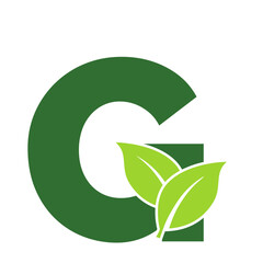 Obraz premium Leaf Letter G