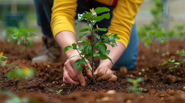 A tutorial on tree planting for beginners in a community center