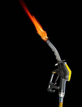 Burning fuel nozzle, illustration