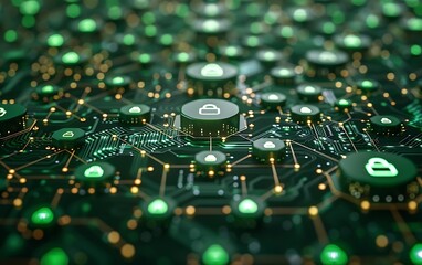 Abstract tech images that prevent internet network connectivity and hacking