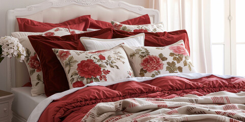 Christmas Themed Bedding For a Cozy Bedroom with white  background